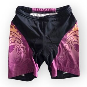 Zoot Woman Triathlon Purple Black Cycling Shorts Large